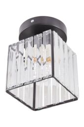 Living and Home Modern Crystal Ceiling Light in Black - thumbnail 5