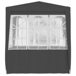 Berkfield Home Professional Party Tent Side Walls 2.5x2.5 m Anthracite 90 g/m ² in Black - thumbnail 3