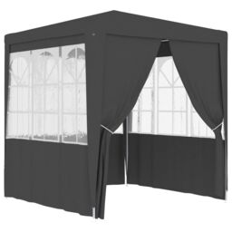 Berkfield Home Professional Party Tent Side Walls 2.5x2.5 m Anthracite 90 g/m ² in Black - thumbnail 1