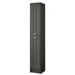 Clifton Matt Grey Bathroom Standing 2-Door Side Tall Unit 300mm Wide in Charcoal