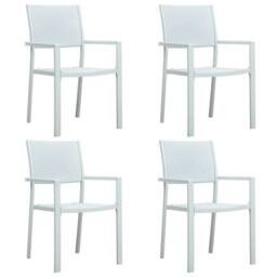 Berkfield Home Decorative 7 Piece Garden Dining Set Black & White - thumbnail 1