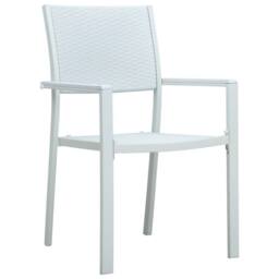 Berkfield Home Decorative 7 Piece Garden Dining Set Black & White - thumbnail 4