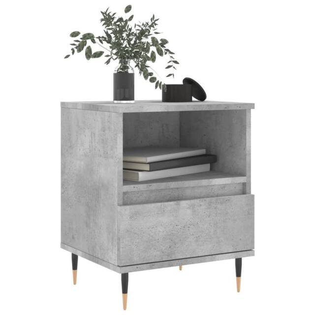 Berkfield Home Modern Bedside Cabinet Concrete Grey 40x35x50 cm Engineered Wood - Size: 40 x 35 x 50 cm - image 1