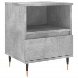 Berkfield Home Modern Bedside Cabinet Concrete Grey 40x35x50 cm Engineered Wood - Size: 40 x 35 x 50 cm - thumbnail 3