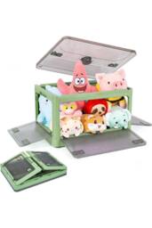 H&O Direct Folding Plastic Storage Bins Collapsible Organizers Box with Wheels in Green - thumbnail 2