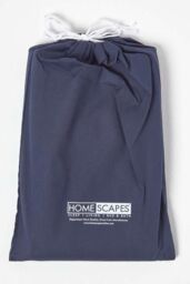 Homescapes Cotton Cot Bed Fitted Sheets 200 Thread Count, 2 Pack in Navy - thumbnail 5