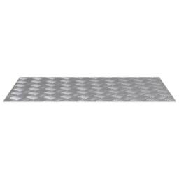 Berkfield Home Modern Aluminum Checker Plates 4 pcs Anti-Slip 80x50 cm in Silver - Size: Medium - thumbnail 4