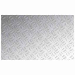 Berkfield Home Modern Aluminum Checker Plates 4 pcs Anti-Slip 80x50 cm in Silver - Size: Medium - thumbnail 5