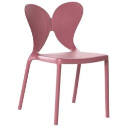 Wyld and Coco Pink Plastic Garden Chairs Set of 2 - Butterfly Backrest - thumbnail 4
