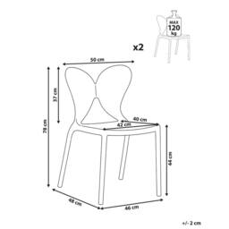 Wyld and Coco Pink Plastic Garden Chairs Set of 2 - Butterfly Backrest - thumbnail 3