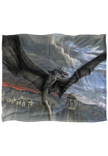 Lord of the Rings The Blanket, 152x127 cm Fellbeast Painting Silky Touch Super Soft Throw Blanket in White - image 1