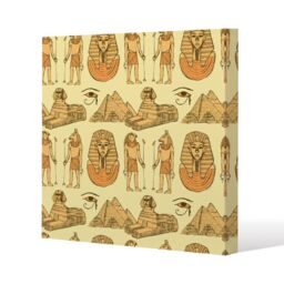 Benjamin Tate Design Egyptians & Sphinx (Canvas Print) / 61 x 61 x 4cm in Natural - Size: 61 x 61 x 4 cm - thumbnail 1
