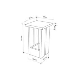 Decortie Tasos' Modern Minimalist Side Table 30cm in Light Brown - Size: 1 Pack - thumbnail 5