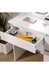 H&O Direct Dressing Table with Large Lighted Mirror in White - thumbnail 4