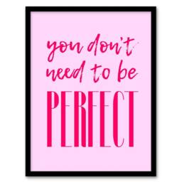 Artery8 You Don't Need To Be Perfect Bold Modern Pink Framed Wall Art Print - Size: A4 - thumbnail 1