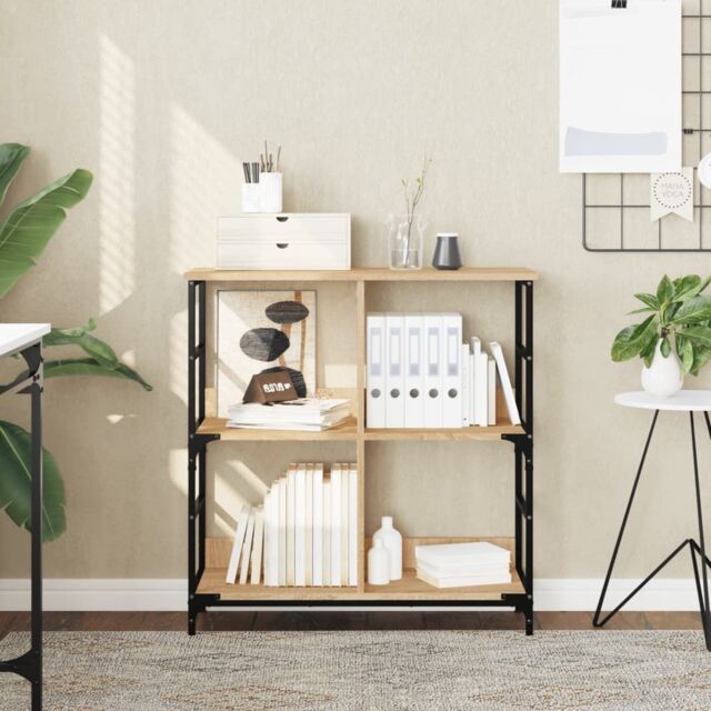 Berkfield Home Bookshelf Sonoma Oak 78.5x33x82 cm Engineered Wood in Brown - image 1