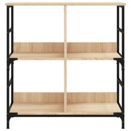 Berkfield Home Bookshelf Sonoma Oak 78.5x33x82 cm Engineered Wood in Brown - thumbnail 4