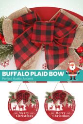 Neel Blue Rustic Merry Christmas Wooden Hanging Sign - 29.5cm - thumbnail 3