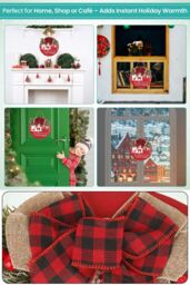 Neel Blue Rustic Merry Christmas Wooden Hanging Sign - 29.5cm - thumbnail 4
