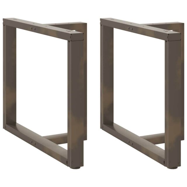 Berkfield Home Dining Table Legs T-Shaped¬†2 pcs Natural Steel 90x35x(72-73) cm Steel in Black - image 1