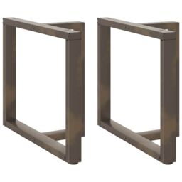 Berkfield Home Dining Table Legs T-Shaped¬†2 pcs Natural Steel 90x35x(72-73) cm Steel in Black