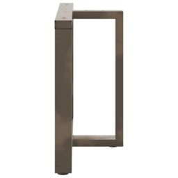 Berkfield Home Dining Table Legs T-Shaped¬†2 pcs Natural Steel 90x35x(72-73) cm Steel in Black - thumbnail 5