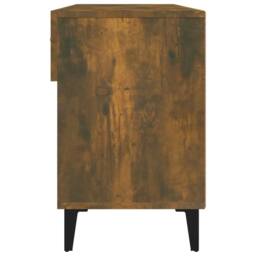 Berkfield Home Shoe Cabinet Smoked Oak 102x35x55 cm Engineered Wood in Brown - Size: 102 x 35 x 55 cm - thumbnail 8
