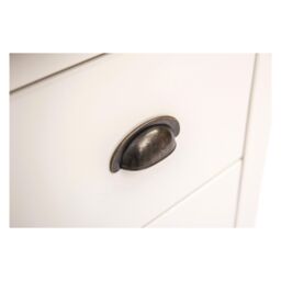 Cabinet Bits Tropea 3 Drawer Desk - Dressing Table Brass Cup Handle in Off-White - thumbnail 5