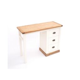 Cabinet Bits Tropea 3 Drawer Desk - Dressing Table Brass Cup Handle in Off-White - thumbnail 3