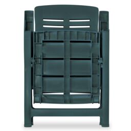 Berkfield Home Reclining Garden Chairs 6 pcs Plastic Green - thumbnail 6
