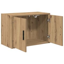 Berkfield Home Garage Wall Cabinets 2 pcs Artisan Oak Engineered Wood in Brown - thumbnail 5