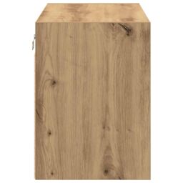 Berkfield Home Garage Wall Cabinets 2 pcs Artisan Oak Engineered Wood in Brown - thumbnail 7