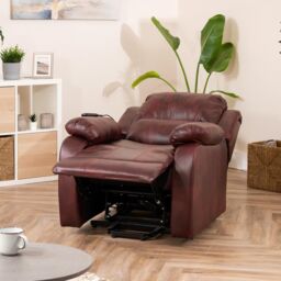 Artemis Home Northfield Dual Motor Massage Heat Riser Recliner Chair in Burgundy - thumbnail 4