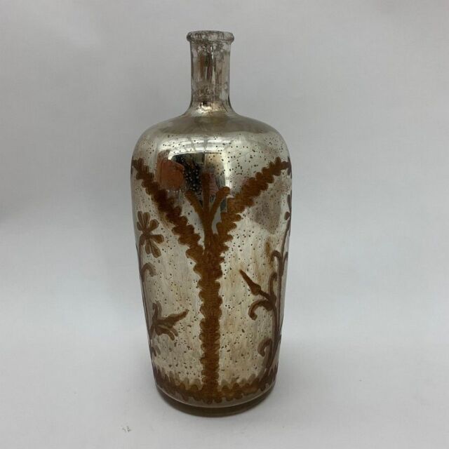 Minster 15 Inch Decorative Vase - Tinted Glass - L16 x W16 x H38 cm in Silver - Size: 1 Pack - image 1