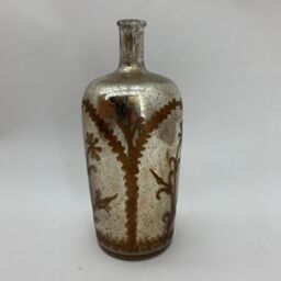 Minster 15 Inch Decorative Vase - Tinted Glass - L16 x W16 x H38 cm in Silver - Size: 1 Pack - thumbnail 1