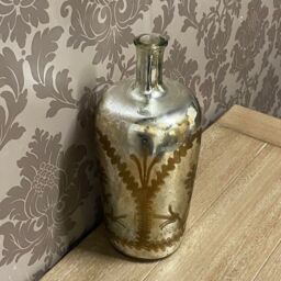 Minster 15 Inch Decorative Vase - Tinted Glass - L16 x W16 x H38 cm in Silver - Size: 1 Pack - thumbnail 2
