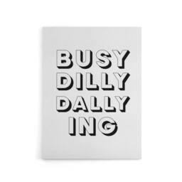 "Artery8 Busy Dilly Dallying Minimalist Black White Funny Canvas Wall Art Print - Size: W24"" x H32""" - thumbnail 1