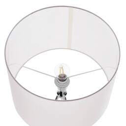 Wyld and Coco Floor Lamp Silver Tripod 148 cm with White Drum Shade - thumbnail 6