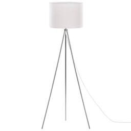 Wyld and Coco Floor Lamp Silver Tripod 148 cm with White Drum Shade - thumbnail 4