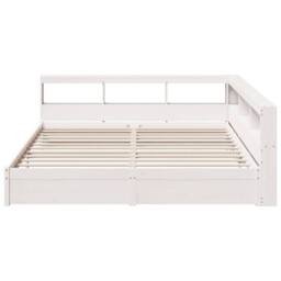 Berkfield Home Decorative Bookcase Bed without Mattress White 180x200 cm Solid W - Size: Super King - thumbnail 5