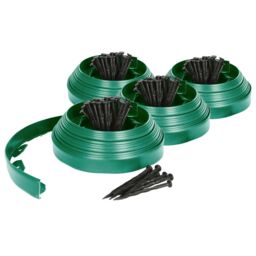 Harbour Housewares 40m Flexible Plastic Lawn Edging Path Grass Border with Plastic Pegs in Green - thumbnail 1