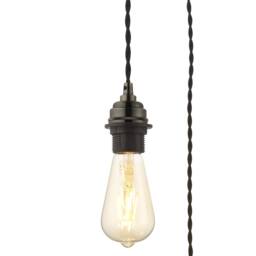 First Choice Lighting Set of 2 Brushed Bronze Vintage Braided Cable 3 Light Pendant Sets in Brown - thumbnail 7