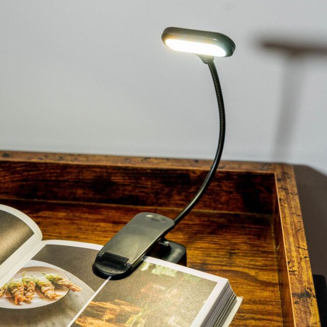 ValueLights Clip-On Black Rechargeable Battery Powered Magnetic Desk Lamp - image 1