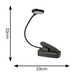 ValueLights Clip-On Black Rechargeable Battery Powered Magnetic Desk Lamp - thumbnail 5