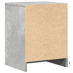 Berkfield Home Stylish Bedside Cabinets with LED Lights 2 pcs Concrete Grey Engi - thumbnail 8