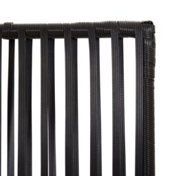 Berkfield Home Room Divider 5 Panels Black Poly Rattan - thumbnail 6