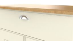 Ready Assembled 2 U Albert 1 Drawer 2 Door Sideboard (Ready Assembled) in Cream - Size: Medium - thumbnail 4