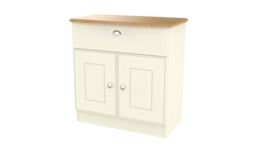 Ready Assembled 2 U Albert 1 Drawer 2 Door Sideboard (Ready Assembled) in Cream - Size: Medium - thumbnail 3
