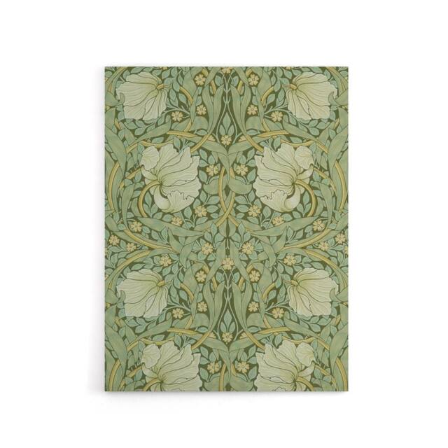 "Artery8 William Morris Pimpernel Floral Pattern Canvas Wall Art Print in Green - Size: W18"" x H24""" - image 1