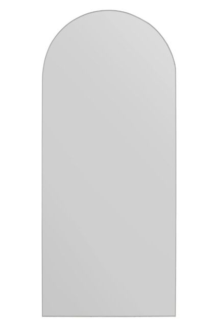 "MirrorOutlet The Arcus - Frameless Arched Leaner/Wall Mirror 63"" X 27"" (160CM X 70CM) in Silver - Size: 1 Pack" - image 1